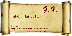 Fehér Hartvig névjegykártya